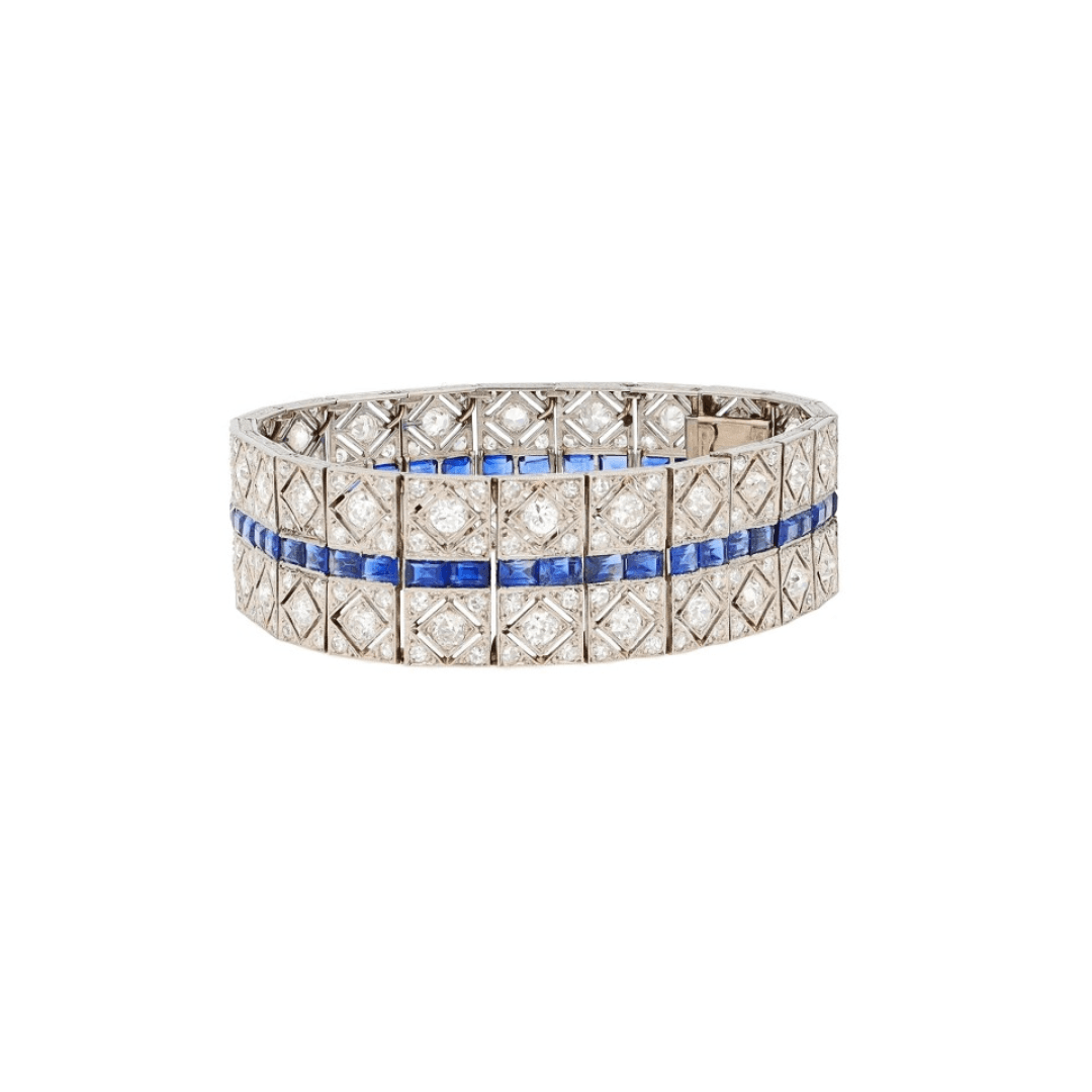Estate Collection Art Deco Sapphire and Diamond Bracelet