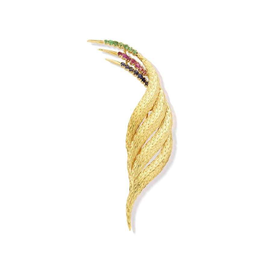 Estate Collection Leaf Feather Pin