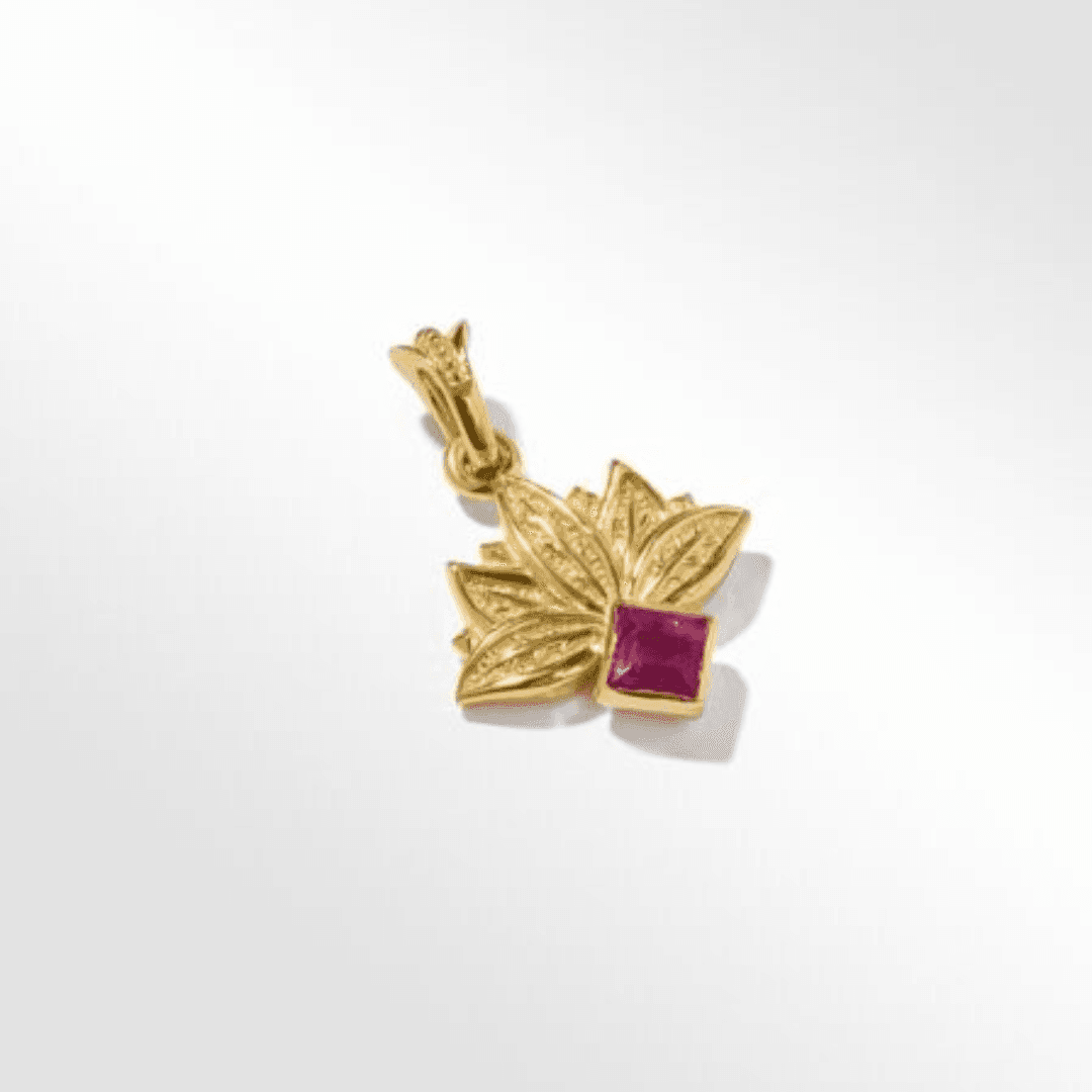 Konstantino Alexandria Collection 18K Gold Lotus Ruby Pendant