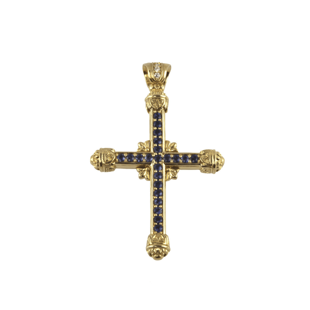 Konstantino Flamenco Gold Collection Cross Pendant