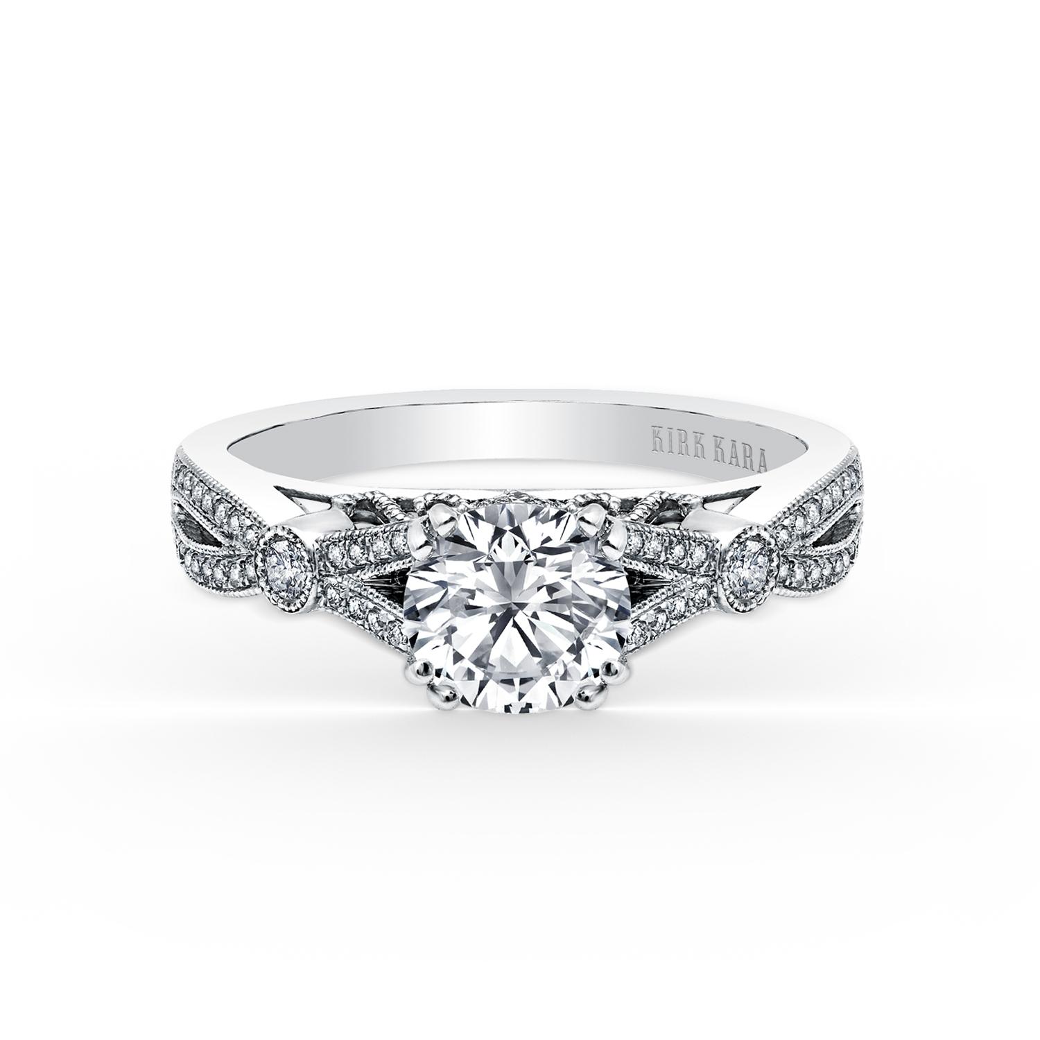 Kirk Kara Diamond Semi-Mount Engagement Ring