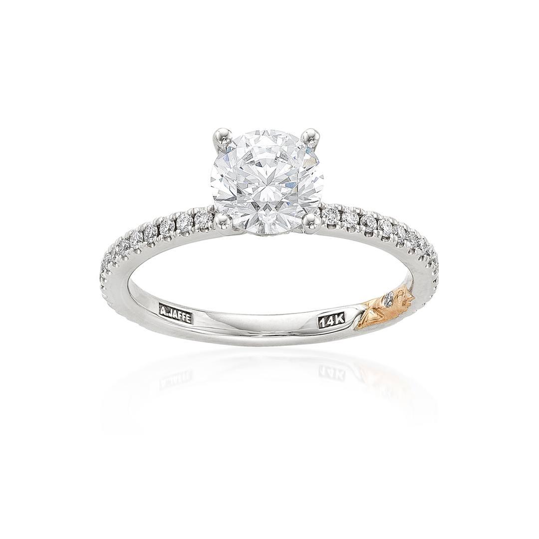 A. Jaffe Pave Diamond Semi-Mount Engagement Ring
