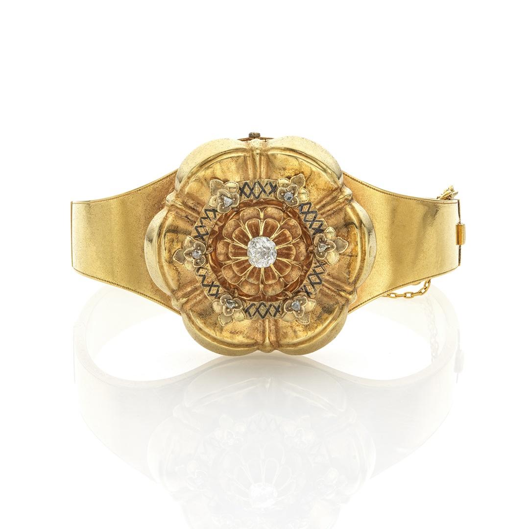 Estate Collection Victorian Diamond Locket Bracelet