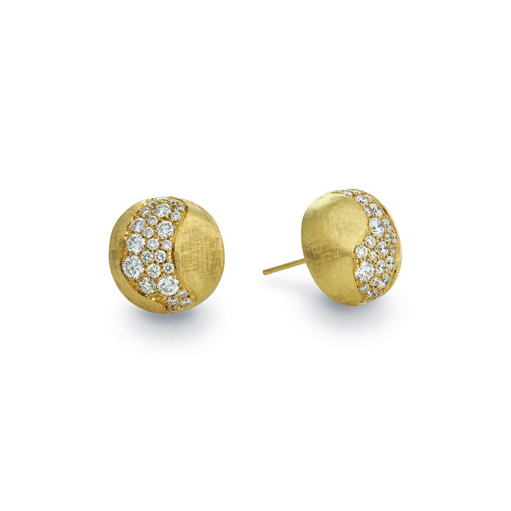 Marco Bicego Yellow Gold & Diamond Africa Constellation Post Earrings