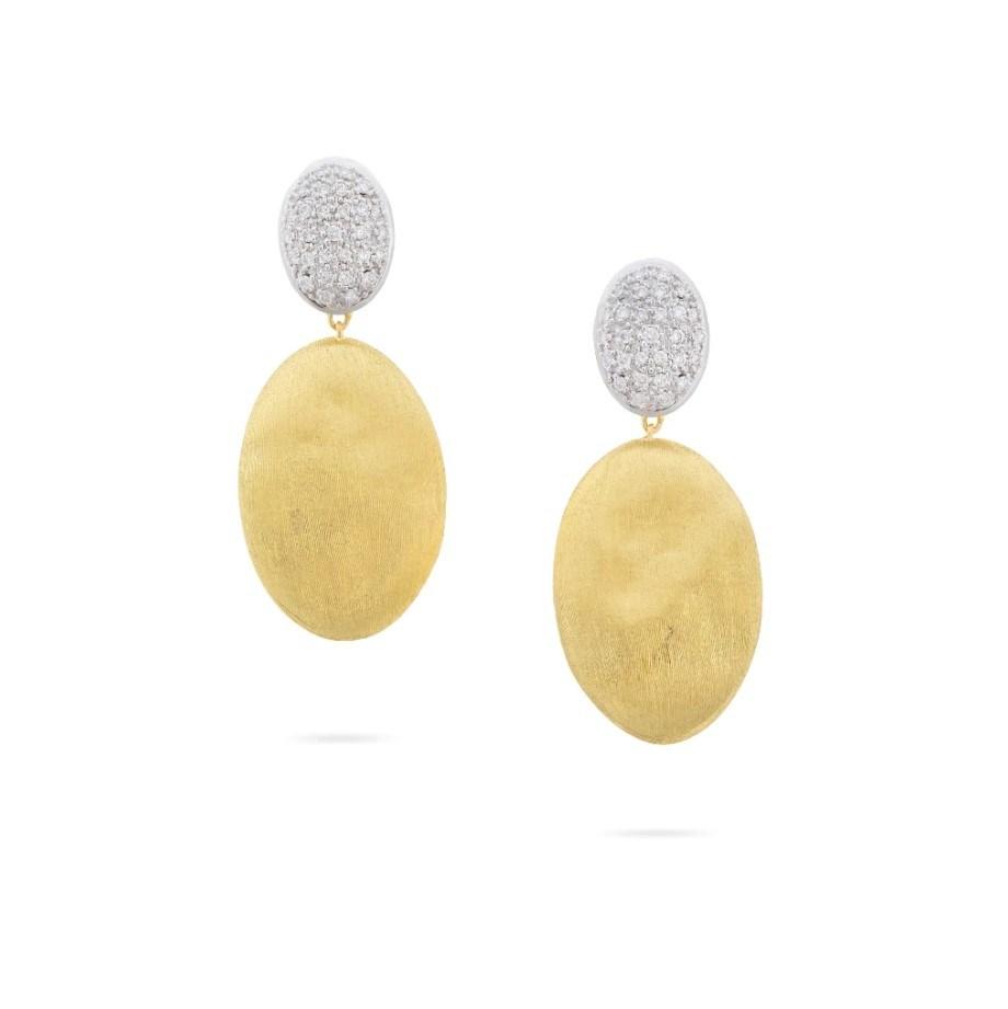 Marco Bicego Siviglia Grande 18K Yellow Gold and Diamond Large Drop Earrings