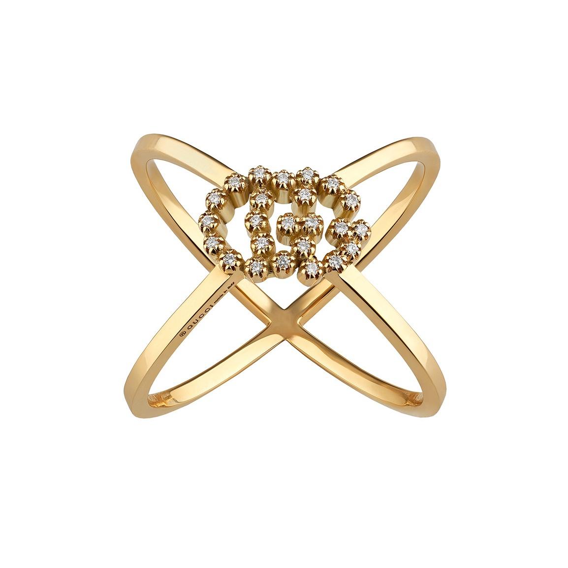 Gucci Running GG Yellow Gold & Diamond Ring