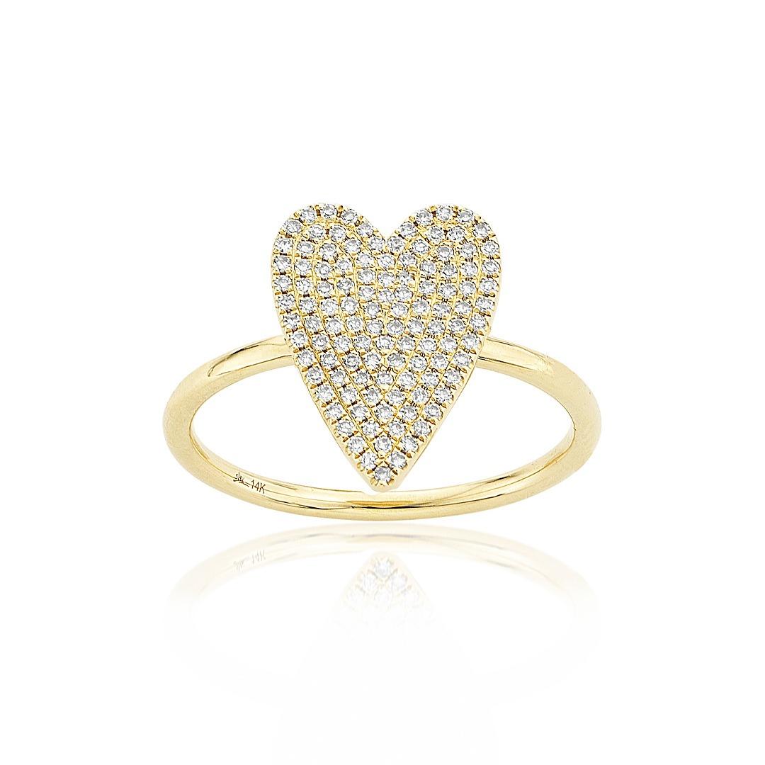 Yellow Gold & Diamond Heart Ring