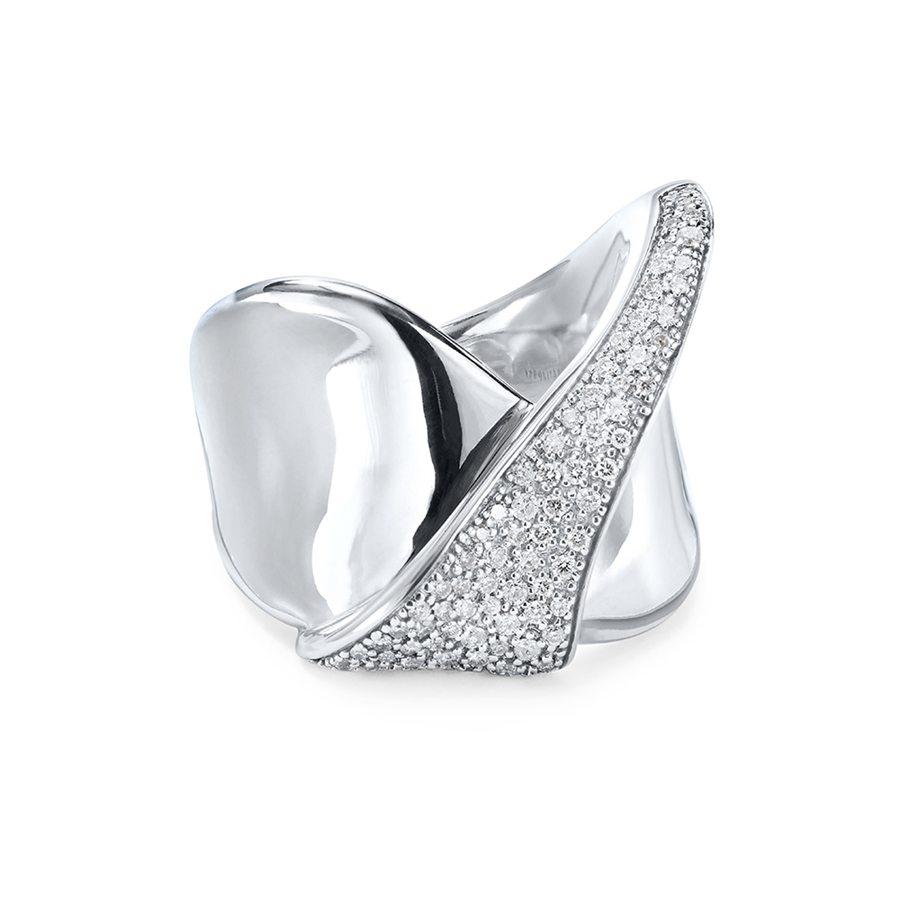 Ippolita Stardust Sterling Silver & Diamond Twisted Ribbon Ring