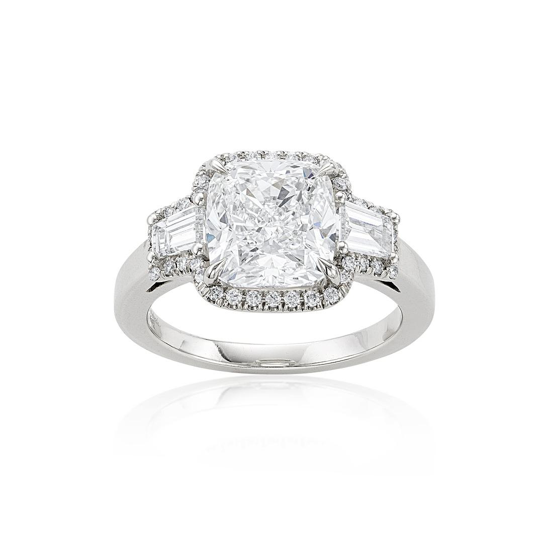 4.00 CTW Cushion Diamond Engagement Ring