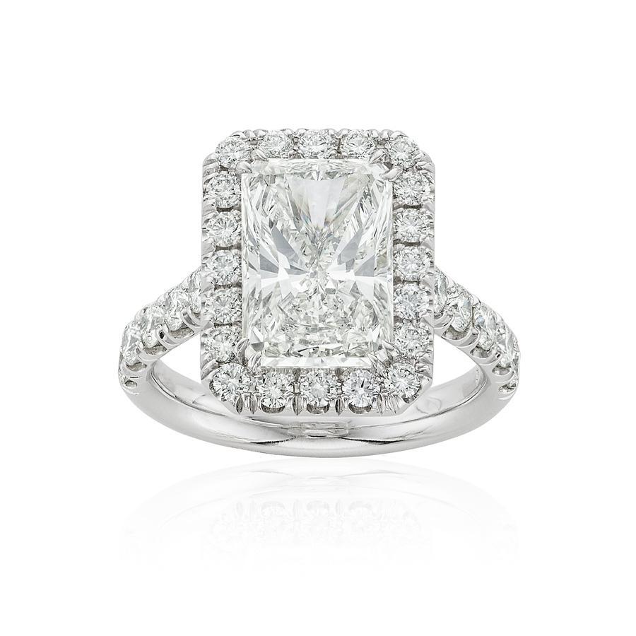 4.01 Carat Radiant Cut Diamond Engagement Ring