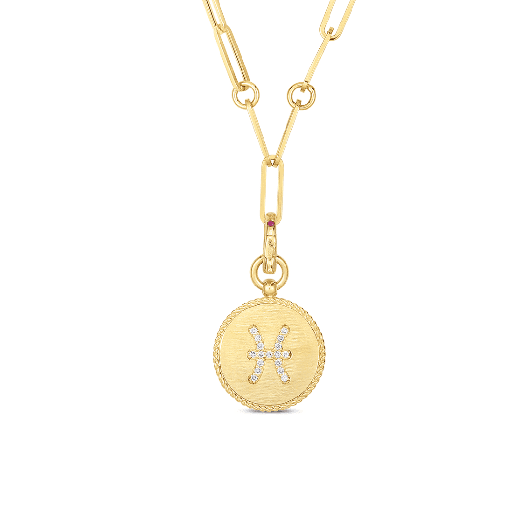 Roberto Coin Yellow Gold Pisces Pendant Necklace
