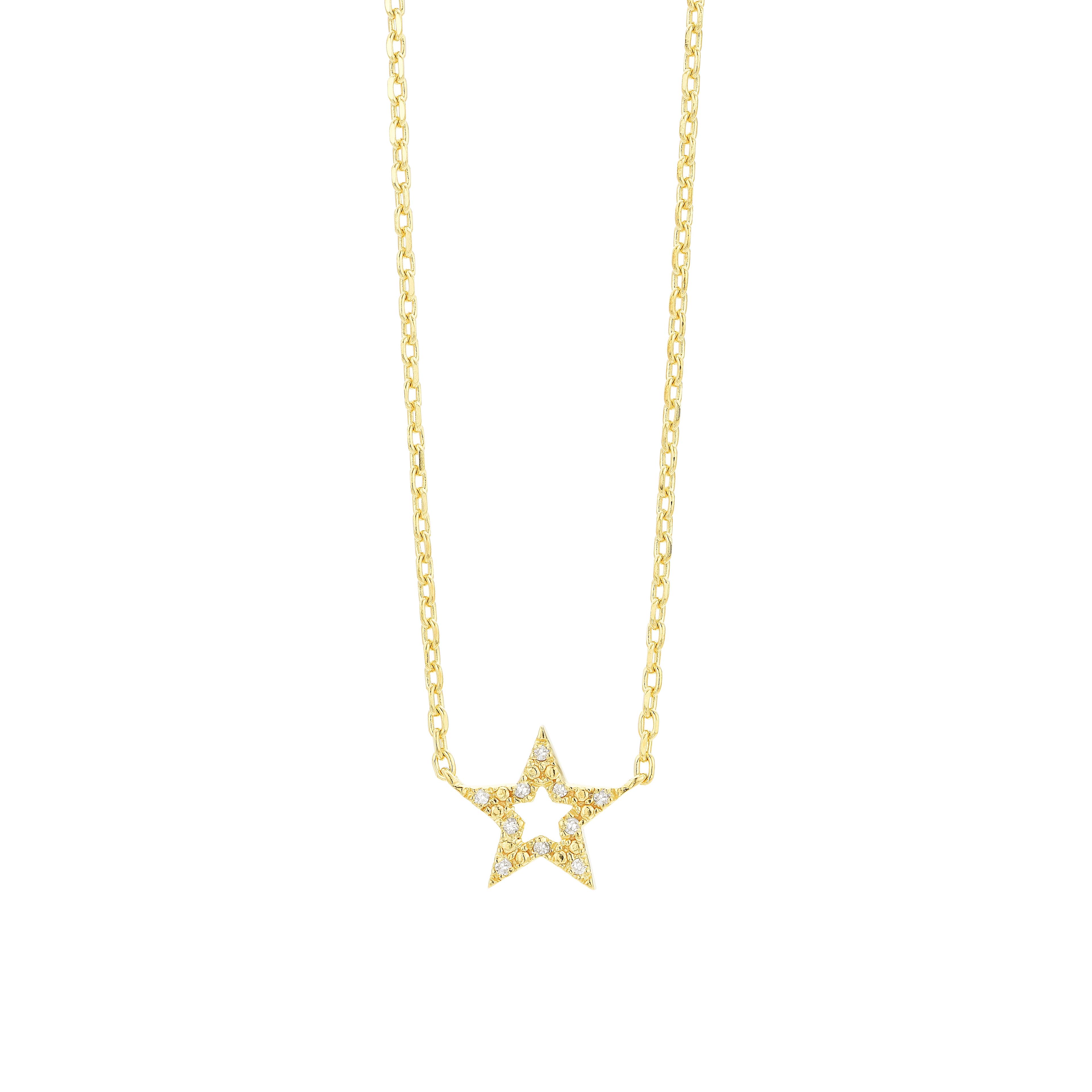 Open Star Diamond Necklace
