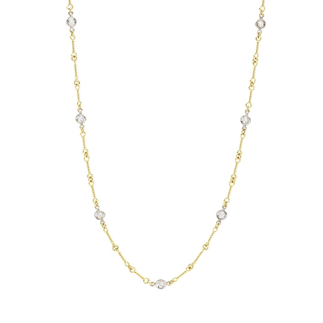 Roberto Coin Diamond Twisted Necklace
