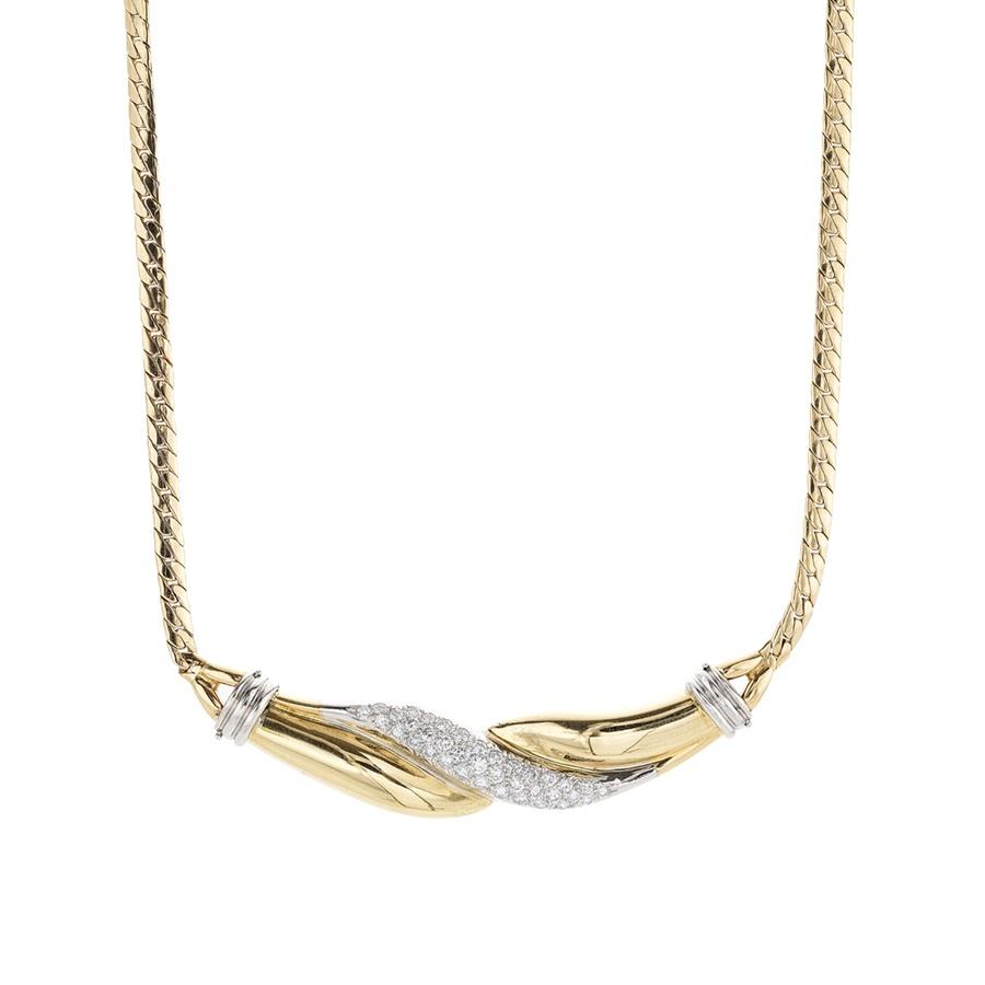 Estate Collection Twisted Diamond Center Necklace