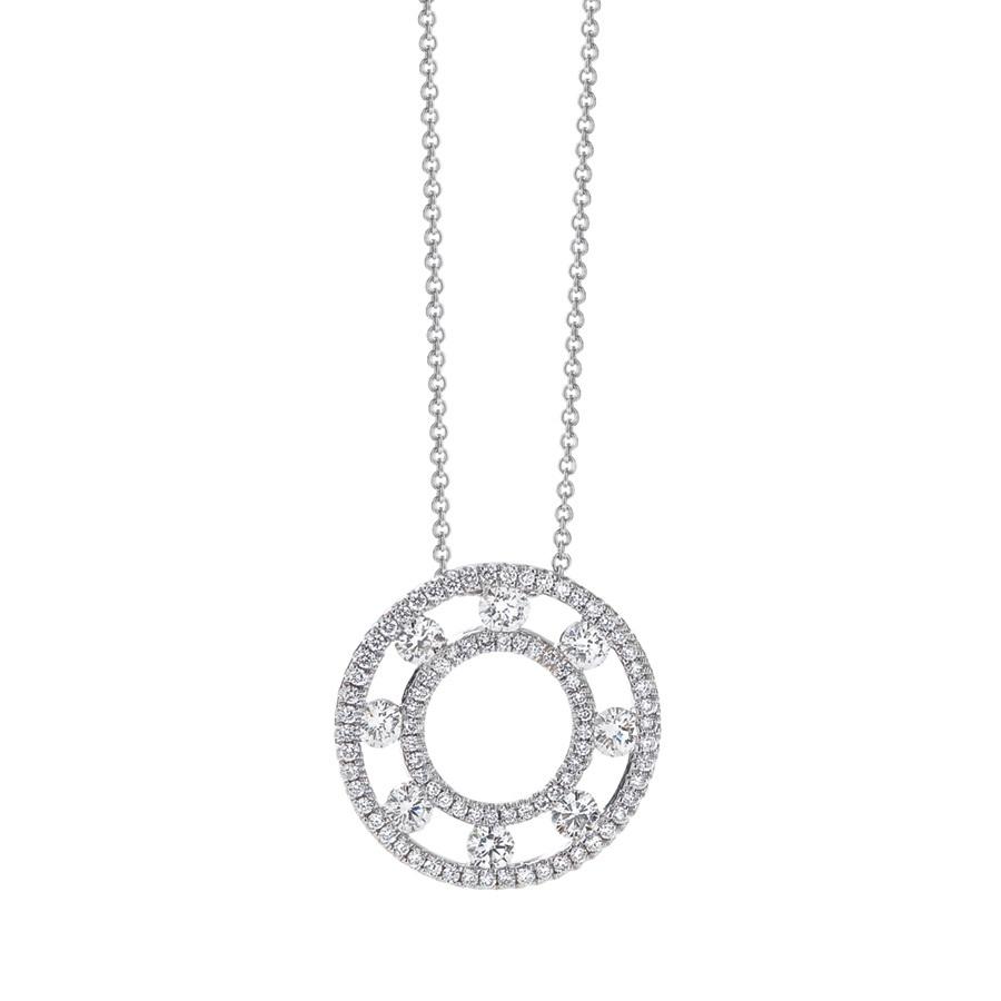 Charles Krypell 1.18 Cwt. Open Circle Diamond Necklace