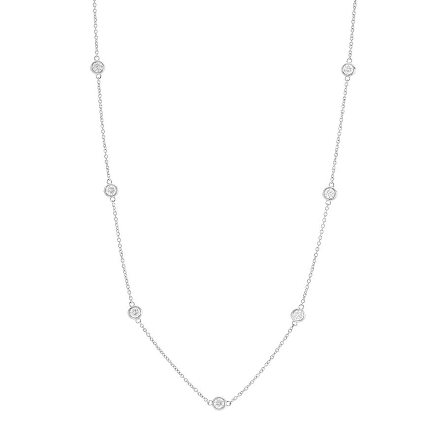1 CTW Bezel Diamond Station Necklace
