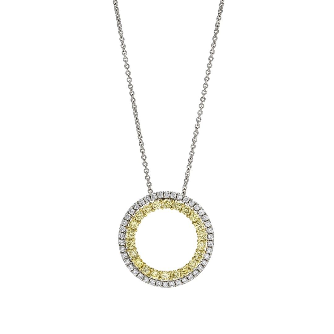 Charles Krypell Diamond Open Circle Necklace
