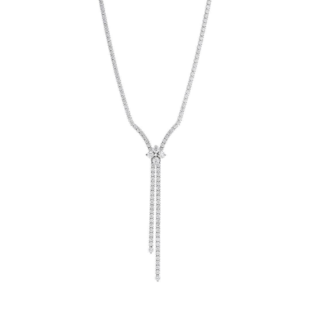Roberto Coin 18K Love in Verona Collection Y-Tassel Diamond Necklace