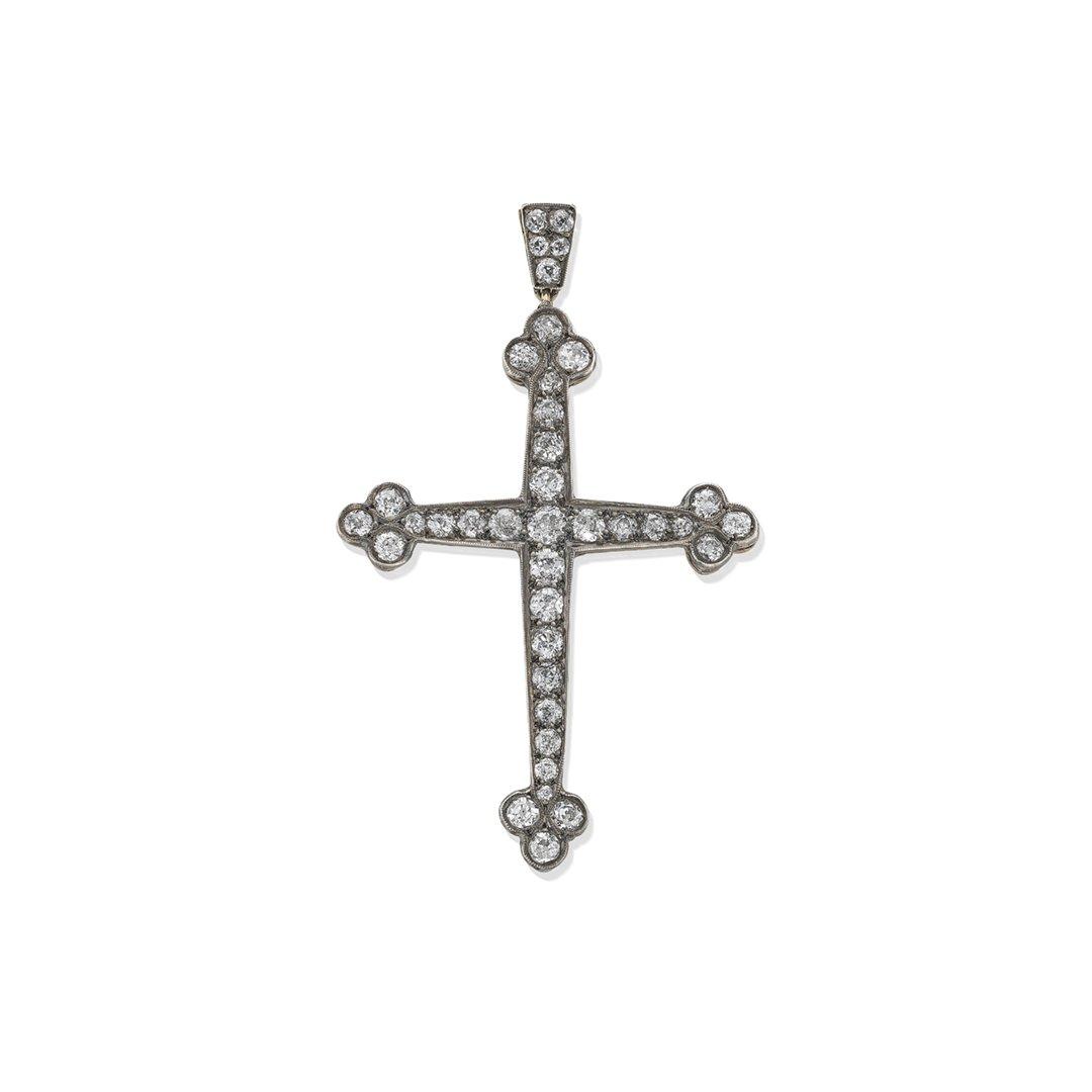Estate Collection Diamond Cross Pendant