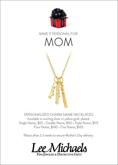 Mothers Day Name Charm Necklaces