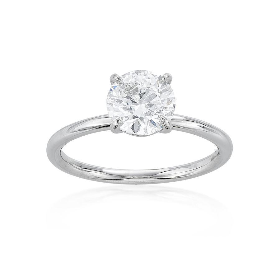 1.50 CT Round Diamond Solitaire Engagement Ring in White Gold