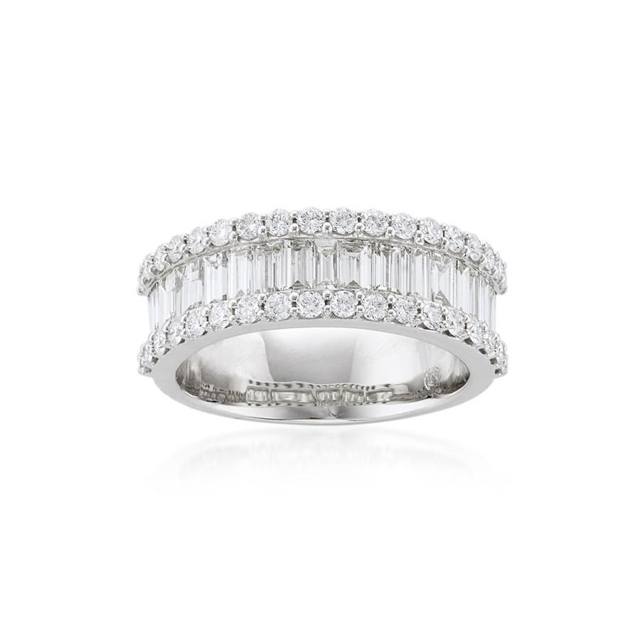 2.00 CTW Baguette And Round Diamond Band