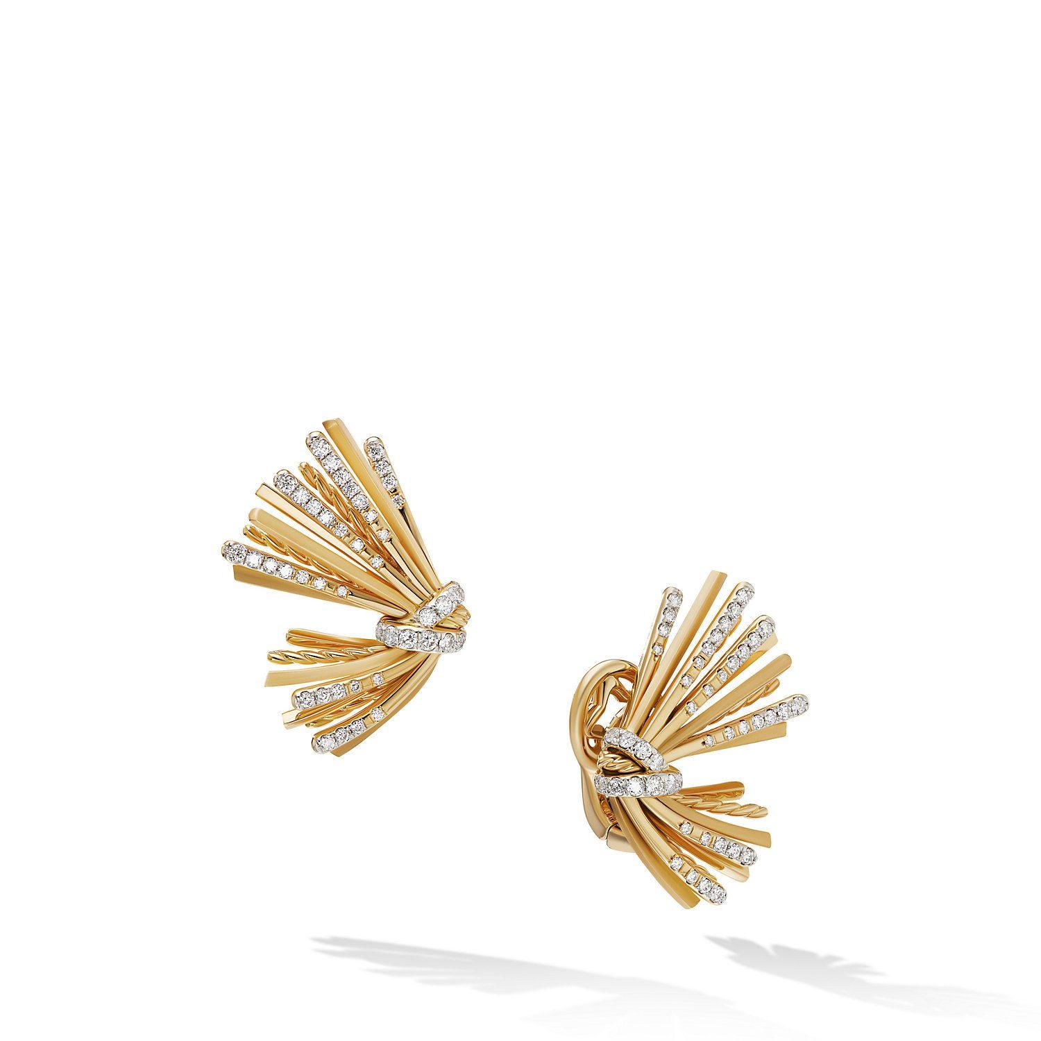 David Yurman Angelika Flair Drop Earrings with Pave Diamonds