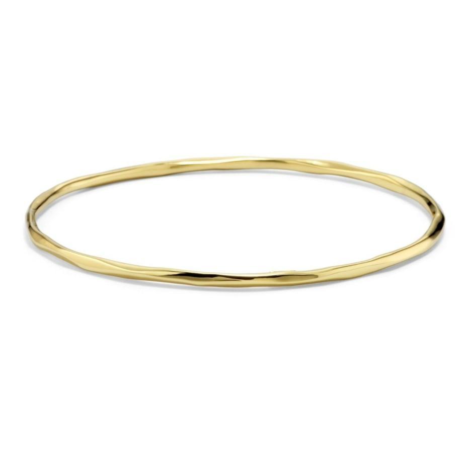 Ippolita Classico Thin Faceted Bangle in 18K Gold