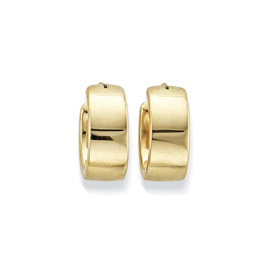 14K Yellow Gold Polished Hoop Earring | Front View