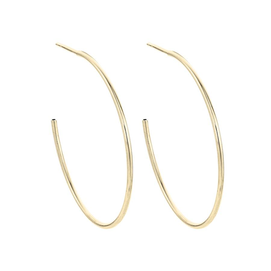 32mm Polished Ultra Thin Gold Hoop Earrings