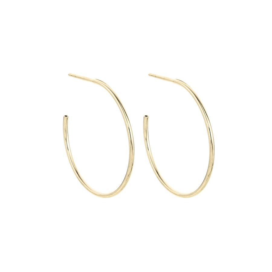 17mm Ultra Thin Polished Gold Hoop Earrings