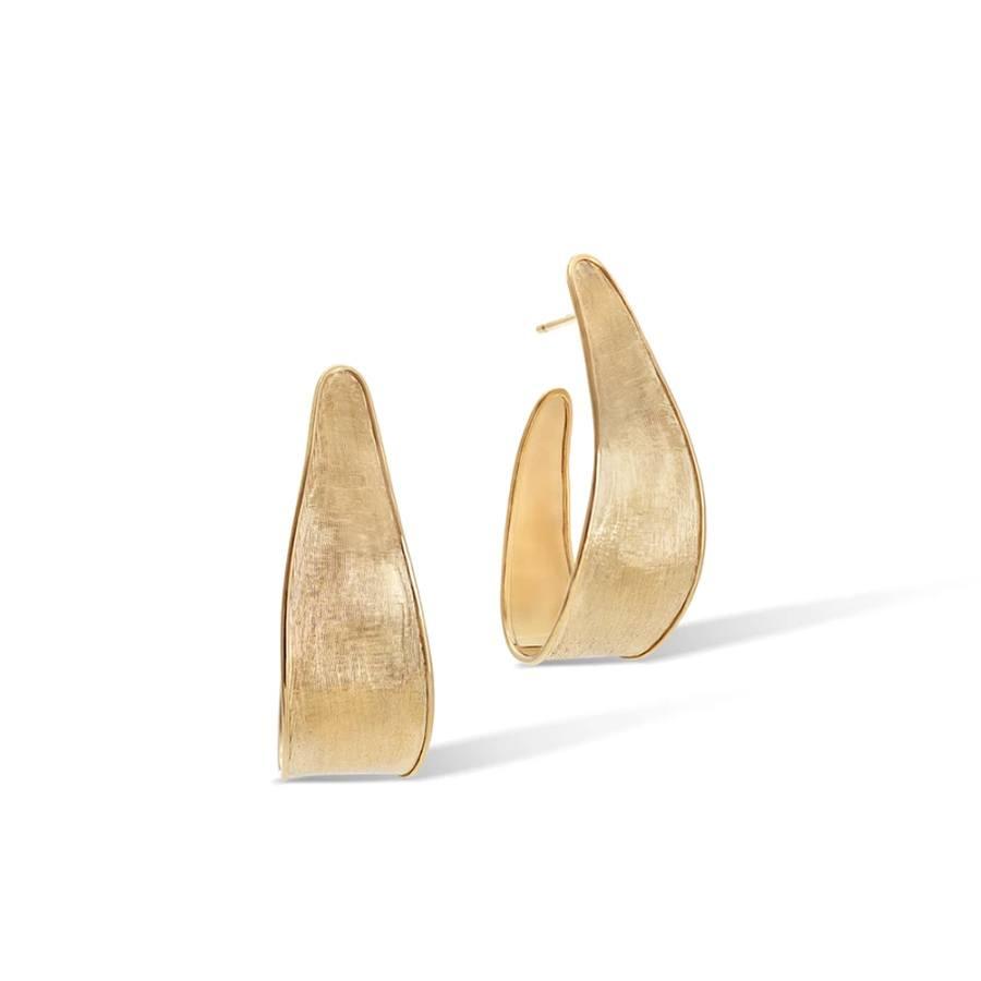Marco Bicego Lunaria Collection 18K Lunaria Yellow Gold Medium Hoop Earrings