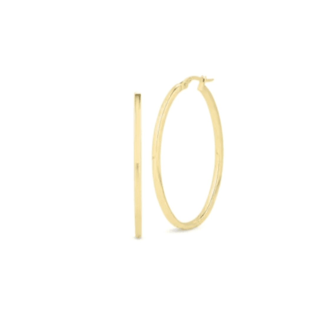 Roberto Coin 18K Yellow Gold Large Oval Hoop Earrings