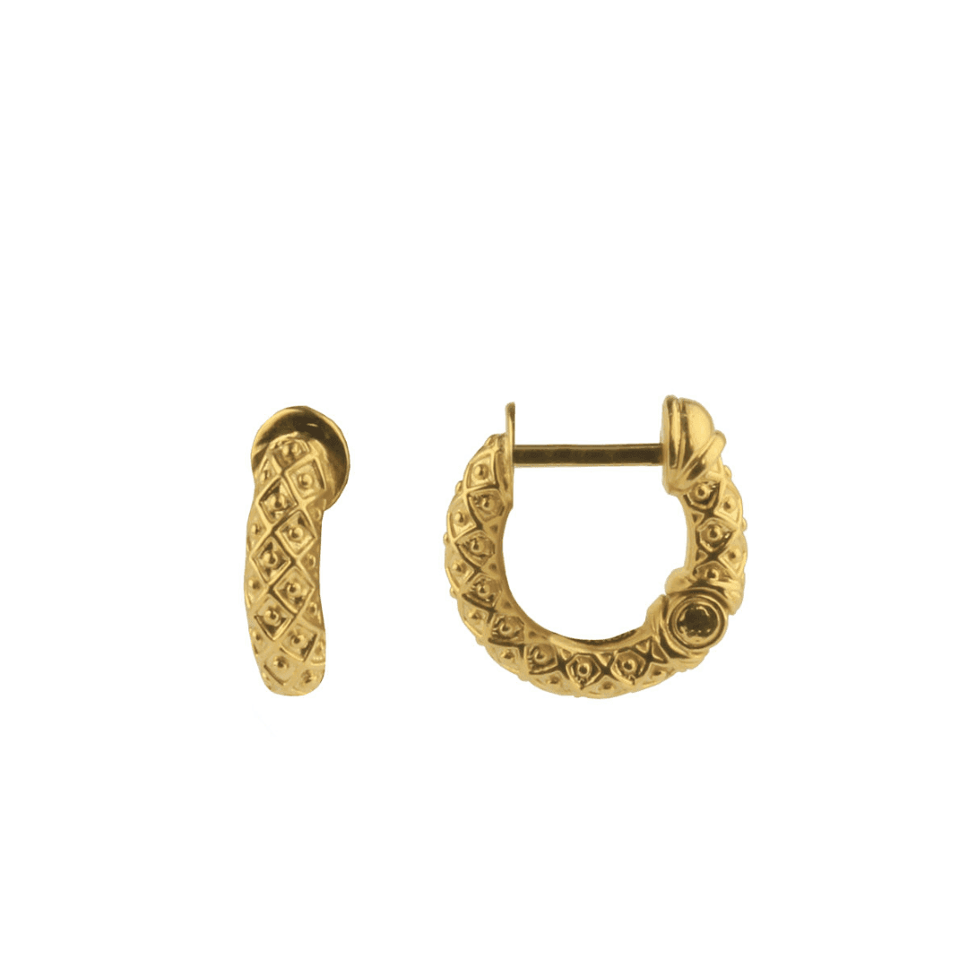Konstantino Flamenco Gold Collection Small Hoop Earrings