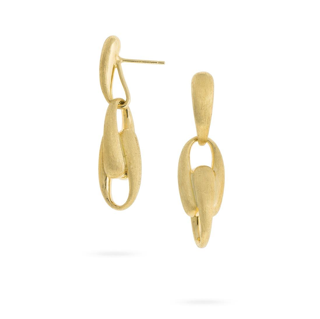 Marco Bicego Yellow Gold Legami Satin Finish Link Earrings