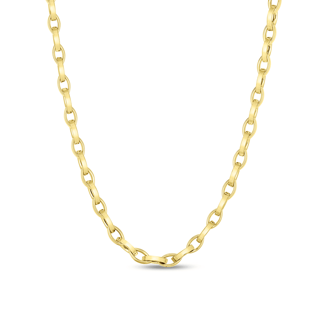 Roberto Coin 18k Polished Almond Link Necklace