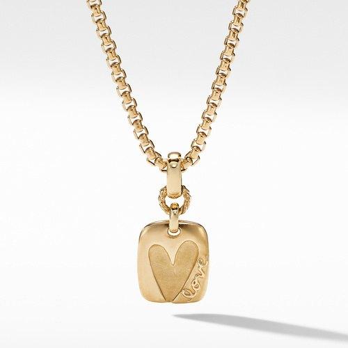 David Yurman 18k Yellow Gold Heart Amulet Enhancer