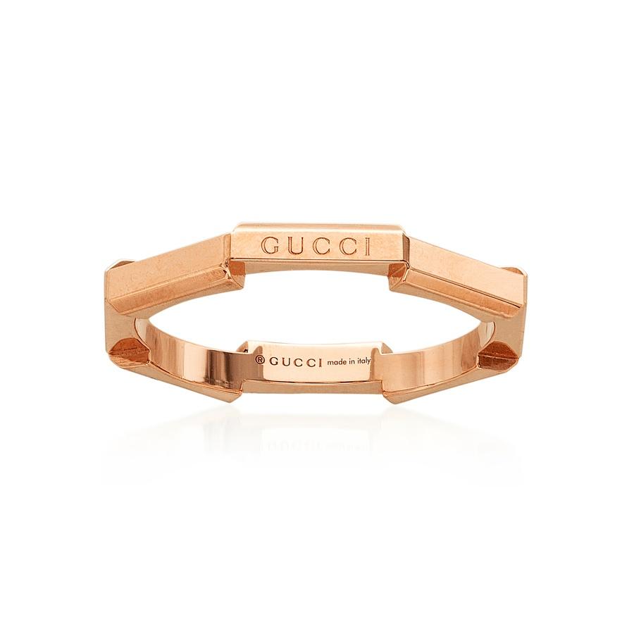 Gucci Link To Love Mirror Ring In Rose Gold