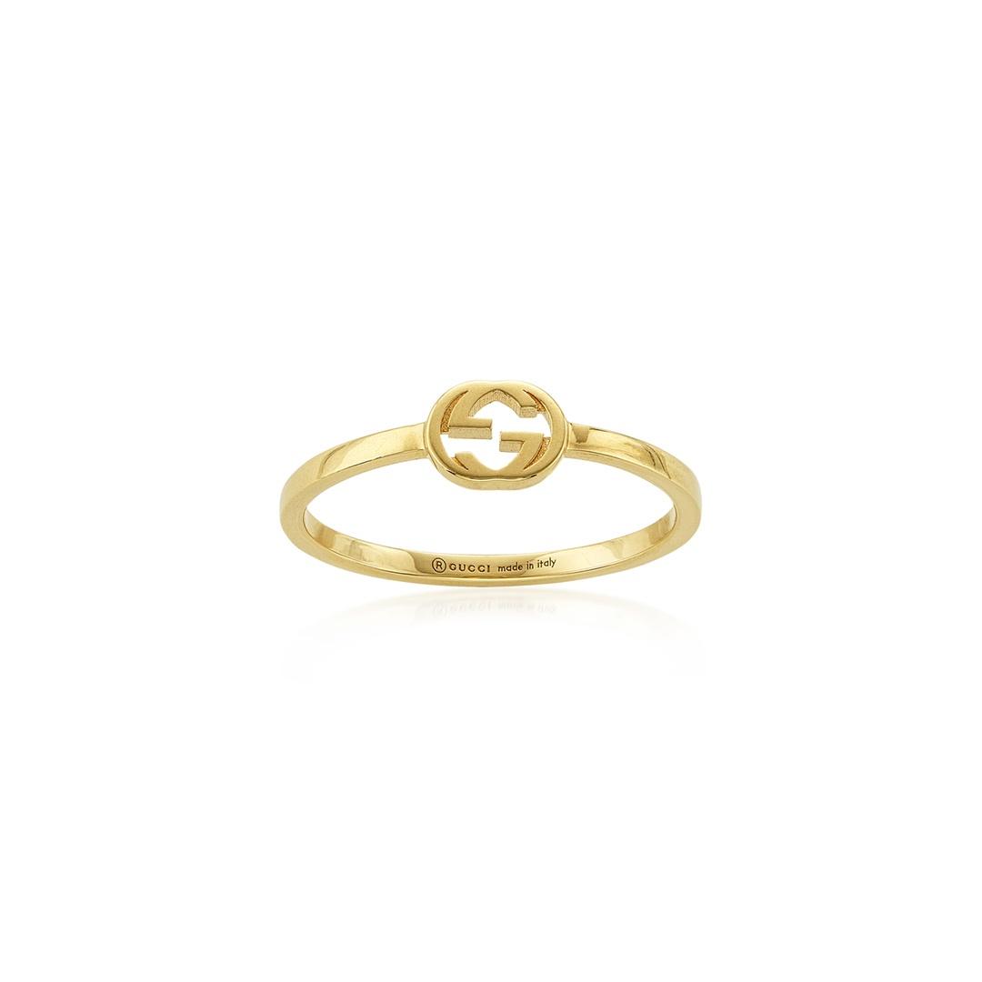 Gucci Interlocking G 18k Yellow Gold Ring