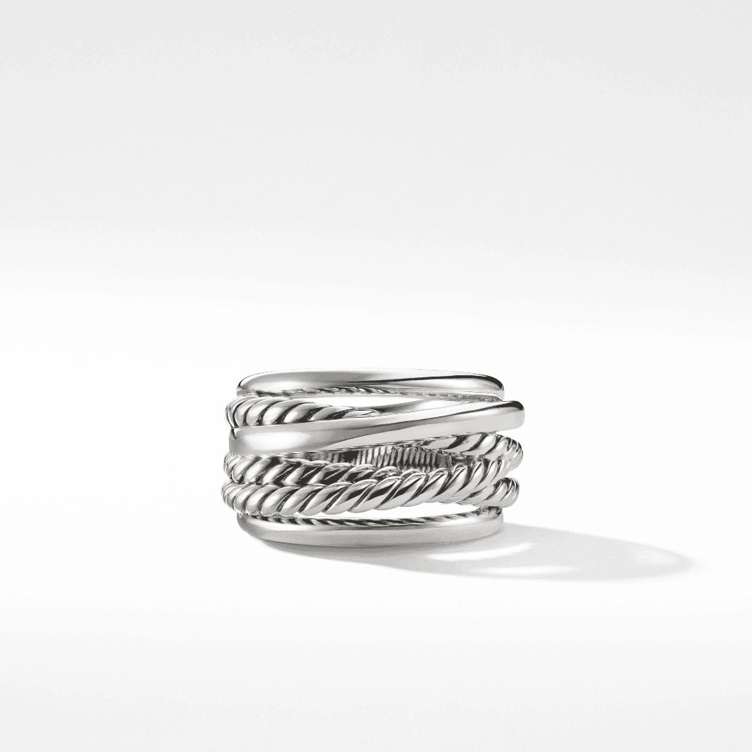 David Yurman Crossover Narrow Ring in Sterling Silver, size 7