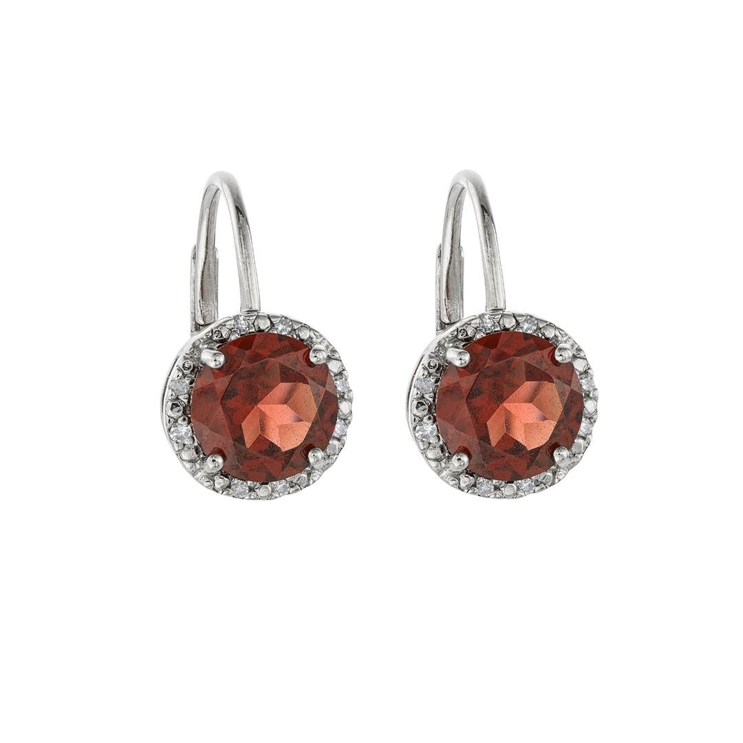 Sterling Silver and Diamond Gemstone Earrings Collection