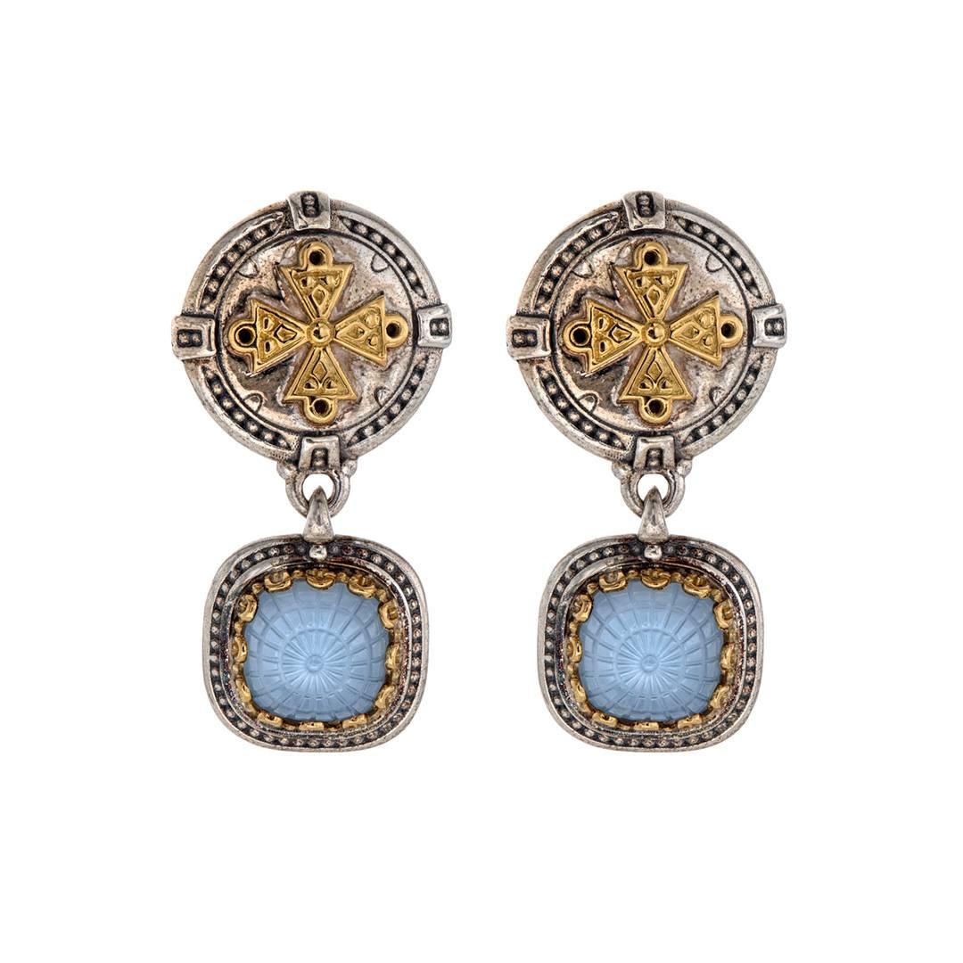 Konstantino Dome Collection Spinel Doublet Drop Earrings