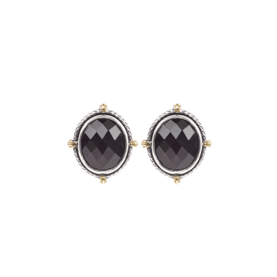 Konstantino Delos Collection Onyx Dot Earrings