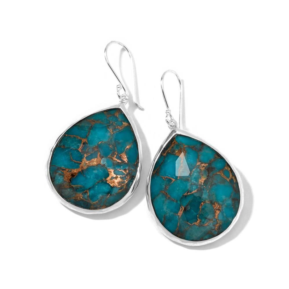 Ippolita Bronze Turquoise Doublet Teardop Earrings_2