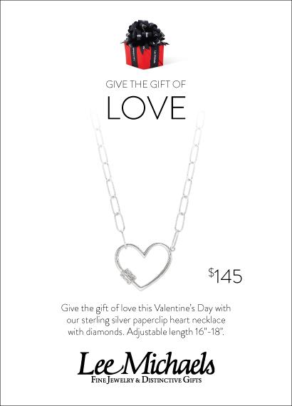 Advertised Paperclip Necklace with Sterling Silver Heart