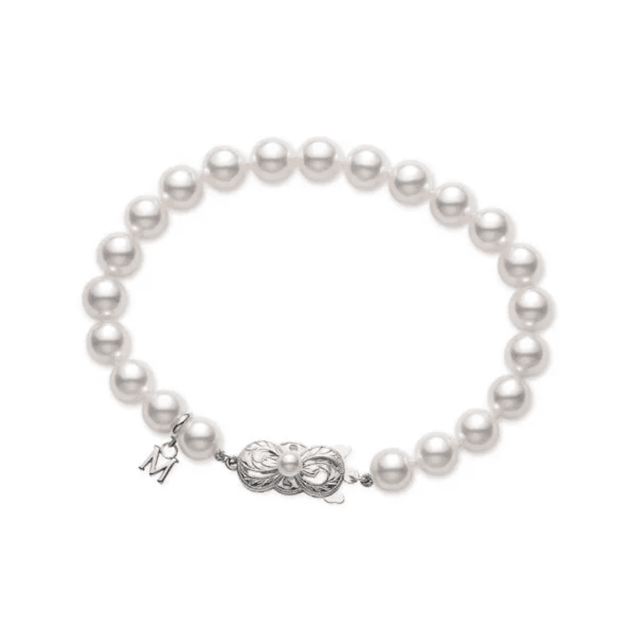 Mikimoto 7-6.5mm "A+" Akoya Cultured Pearl Bracelet in White Gold