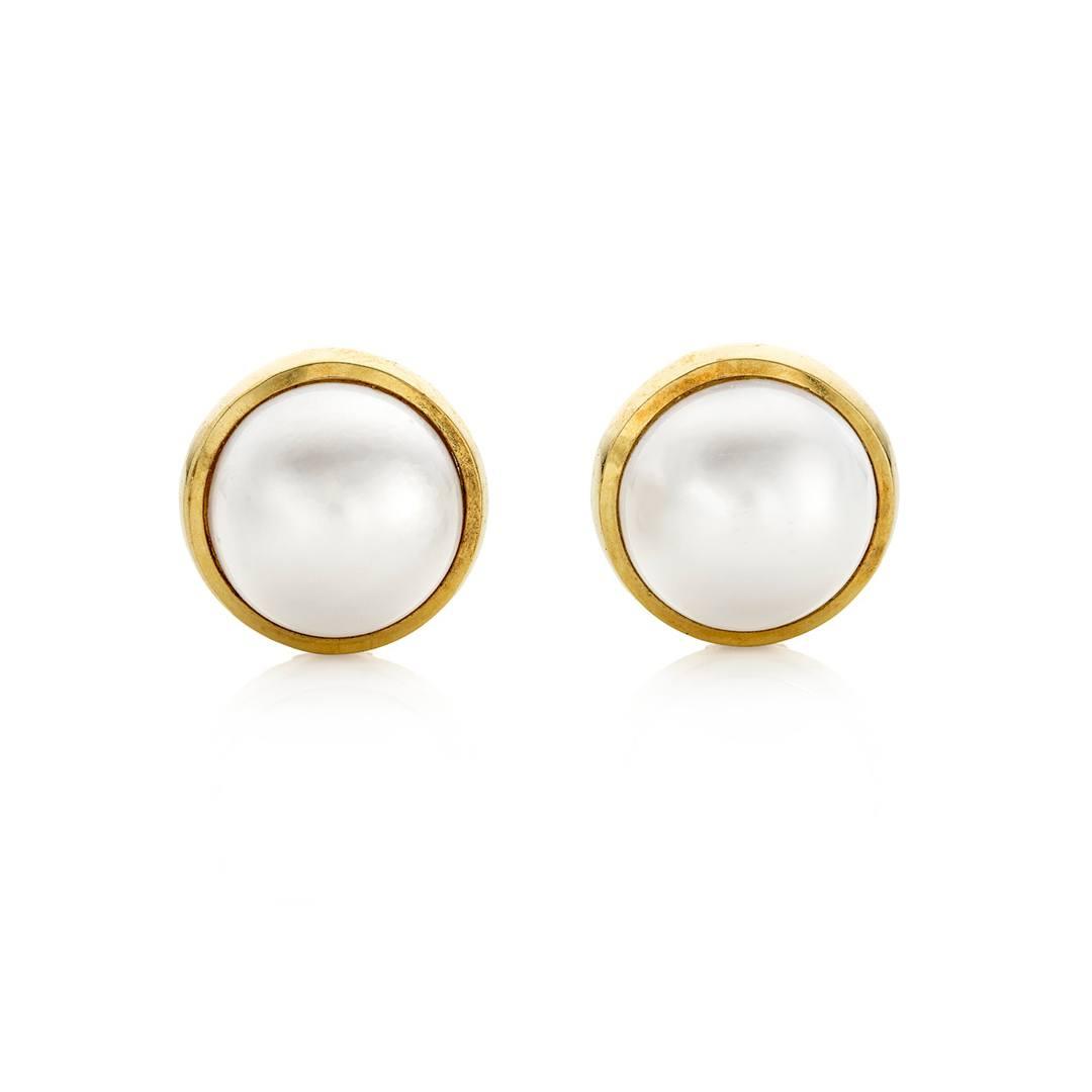 Estate Collection Mabe Pearl Earrings