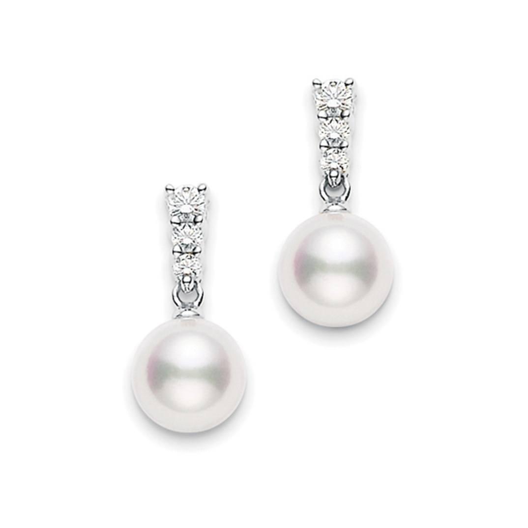 Mikimoto Akoya Pearl & Diamond Earrings_2