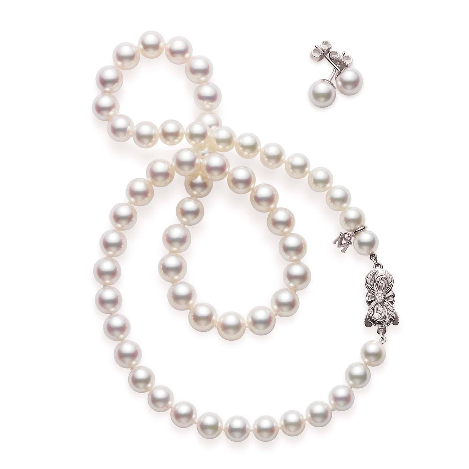 Mikimoto "A1" Akoya Cultured Pearl Two-Piece Gift Set