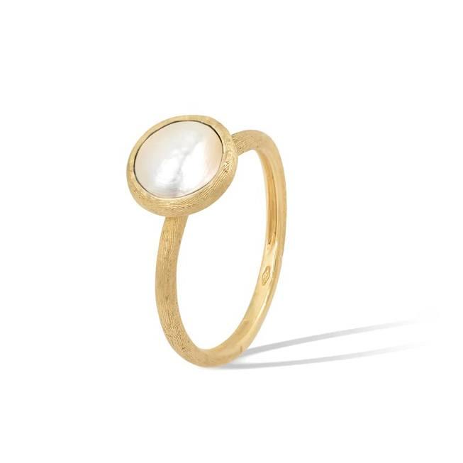 Marco Bicego Jaipur Color Collection 18K Yellow Gold Mother of Pearl Stackable Ring
